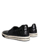 Dolce & Gabbana Black Leather Loafers Slippers Casual Shoes