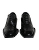 Dolce & Gabbana Black Calfskin Leather Derby Dress Men Shoes