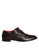 Dolce & Gabbana Brown Calfskin Leather Lace Up Oxford Shoes