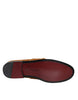 Dolce & Gabbana Brown Velvet Leather Logo Mocassin Slip On Shoes