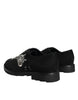 Dolce & Gabbana Black Suede Sicilia Lace Up Formal Shoes