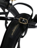Dolce & Gabbana Black KEIRA Leather Heels Sandals Shoes