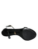 Dolce & Gabbana Black KEIRA Heels Ankle Strap Sandals Shoes