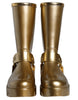 Dolce & Gabbana Metallic Gold Rubber PVC Rain Boots Shoes