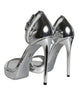 Dolce & Gabbana Silver KEIRA Heels Ankle Strap Sandals Shoes