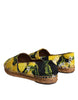 Dolce & Gabbana Multicolor Lemon Slip On Espadrilles Shoes