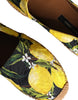 Dolce & Gabbana Multicolor Lemon Slip On Espadrilles Shoes