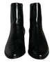 Dolce & Gabbana Black Leather Ankle Boots Booties Shoes