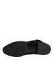 Dolce & Gabbana Black Suede Leather Knee High Boots Shoes