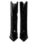 Dolce & Gabbana Black Patent Leather Mid Calf Boots Shoes