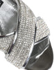 Dolce & Gabbana Silver Crystals Keira Heels Slides Shoes
