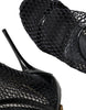 Dolce & Gabbana Black Mesh Leather Heels Keira Sandals Shoes