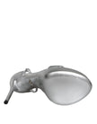 Dolce & Gabbana Silver Leather Platform Keira Sandals Shoes