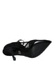 Dolce & Gabbana Black Mary Jane Pumps Lace Crystals Heels Shoes