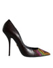 Dolce & Gabbana Multicolor Exotic Leather Heels Pumps Shoes