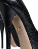 Dolce & Gabbana Black Leather Platform Heels Pumps Shoes