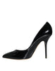 Dolce & Gabbana Black Patent Leather Bellucci Pumps Heels Shoes