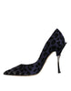 Dolce & Gabbana Violet Leopard Lurex High Heels Pumps Shoes