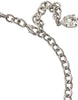 Dolce & Gabbana Silver Brass Clear Crystal Roses Pendants Necklace