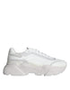 Dolce & Gabbana White DAYMASTER Calf Leather Sneakers Shoes