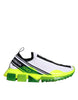 Dolce & Gabbana White Yellow Slip On Sorrento Sneakers Shoes