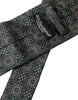 Dolce & Gabbana Green Patterned 100% Silk Adjustable Men Tie