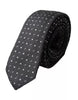 Dolce & Gabbana Black Polka Dot Silk Adjustable Men Tie