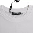 Dolce & Gabbana White Cotton Round Neck Short Sleeve T-shirt