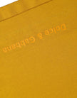 Dolce & Gabbana Dark Yellow Logo Cotton Round Neck T-shirt