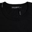 Dolce & Gabbana Black Logo Embossed Cotton Crew Neck T-shirt