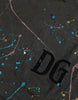 Dolce & Gabbana Gray Color Splash Cotton Crew Neck T-shirt