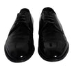 Dolce & Gabbana Black Calfskin Leather Derby Men Dress Shoes