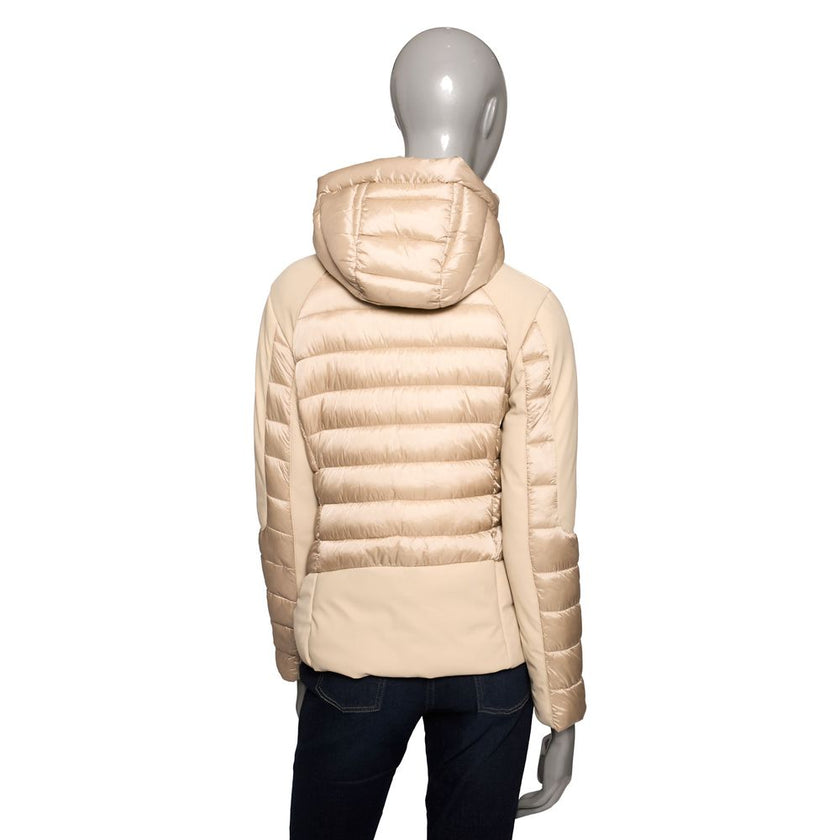 Baldinini Trend Beige Polyester Women Jacket with Hood