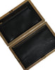 Dolce & Gabbana Bordeaux Black Velvet Gold Frame Clutch Evening Purse Bag