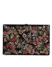 Dolce & Gabbana Multicolor Floral Gold Frame Clutch Evening Purse Bag