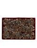 Dolce & Gabbana Red Velvet Gold Frame Clutch Evening Party Purse Bag