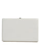 Dolce & Gabbana White Leather Gold Frame Clutch Evening Party Purse Bag
