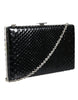 Dolce & Gabbana Black Leather Silver Frame Clutch Mini Crossbody Bag