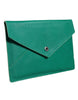 Dolce & Gabbana Green Leather Handbag Clutch Mini Purse Pouch Tablet Case