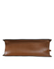 Versace Brown Top Handle Jacquard Leather Logo Crossbody Tote Bag
