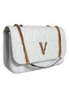 Versace White Mini Nappa Leather Crossbody Shoulder Bag