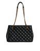 Versace Black Quilted Nappa Leather Shoulder Chain Strap Bag