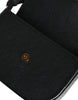 Versace Black Grainy Calf Leather Logo Crossbody Shoulder Bag