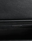 Versace Black Grainy Calf Leather Logo Crossbody Shoulder Bag