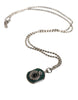 Dolce & Gabbana Sterling Silver 925 Chain Bar Gem Pendant Logo Necklace