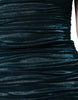Dolce & Gabbana Green Silk Blend Satin Fitted Strapless Dress