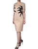 Moschino Beige Cotton Short Sleeve Knee Length Dress