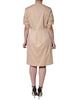 Moschino Beige Cotton Short Sleeve Knee Length Dress
