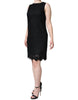 Dolce & Gabbana Black Floral Lace Sheath Sleeveless Mini Dress