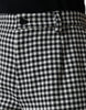 Dolce & Gabbana Black White Houndstooth Cropped Wide Leg Pants